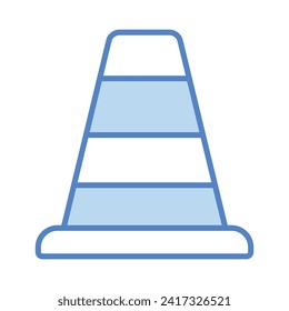 Traffic Cone icon isolate white background vector stock illustration