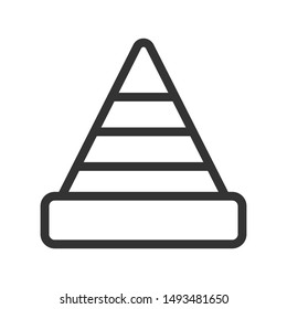Traffic cone icon isolated on white background. 
Caution symbol modern, simple, vector, icon for website design, mobile app, ui. Vector Illustration