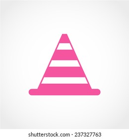 Traffic cone Icon Isolated on White Background