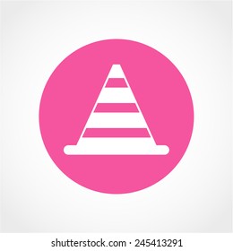 Traffic cone Icon Isolated on White Background