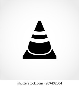 Traffic cone Icon Isolated on White Background