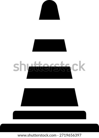 The traffic cone icon isolated on white background