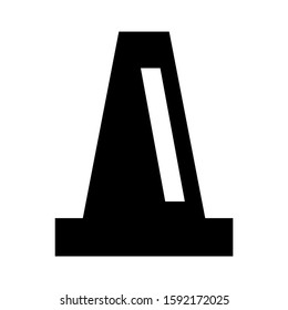 traffic cone icon isolated sign symbol vector illustration - high quality black style vector icons
