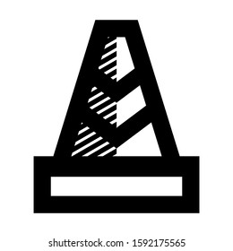 traffic cone icon isolated sign symbol vector illustration - high quality black style vector icons

