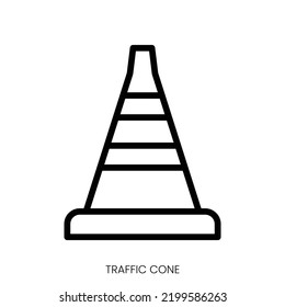 Verkehrssymbol. Line Art Design einzeln auf weißem Hintergrund