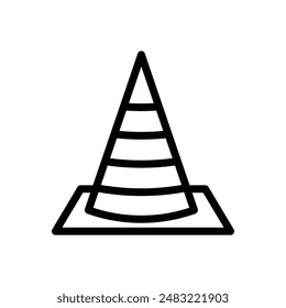 Traffic cone icon logo sign vector outline