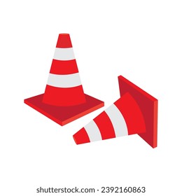 Logo-Vektordesign-Vorlage für Verkehrskegel