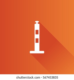 Traffic cone icon in Metro user interface color style. Road construction warning