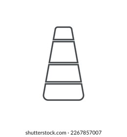 Traffic cone icon on background for graphic and web design. Creative illustration concept symbol for web or mobile app