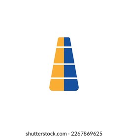 Traffic cone icon on background for graphic and web design. Creative illustration concept symbol for web or mobile app