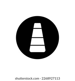 Traffic cone icon on background for graphic and web design. Creative illustration concept symbol for web or mobile app