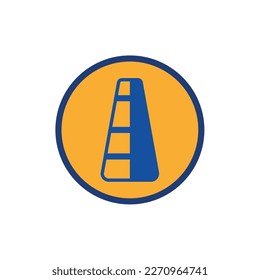 Icono de cono de tráfico en el fondo para diseño gráfico y web. Símbolo de concepto de ilustración creativa para aplicación web o móvil