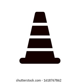 The traffic cone icon. Safety and attention, danger, warning symbol. Flat Vector illustration eps 10