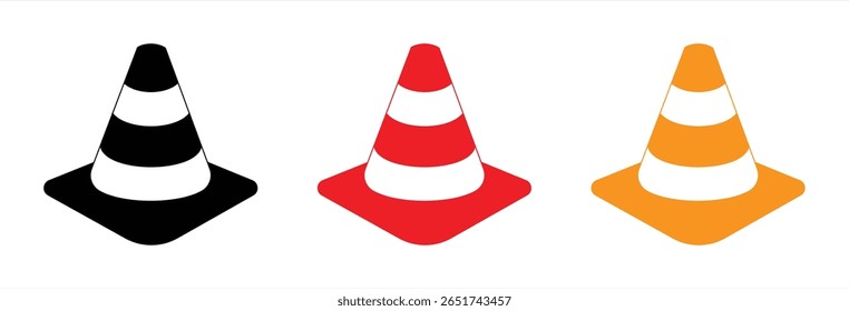 traffic cone icon. safety and barrier traffic vector illustration