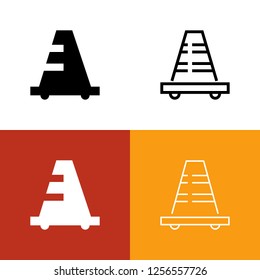 Traffic Cone Icon Set