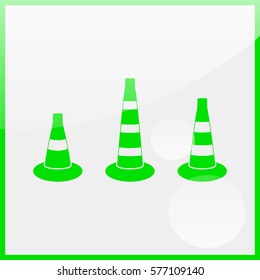 Traffic cone icon set.