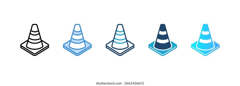 Traffic Cone Symbol Set mehrere Stilkollektion