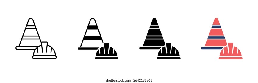 Traffic Cone icon sheet multiple style collection
