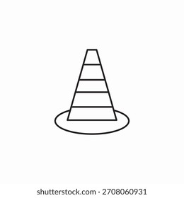 traffic cone icon sign vector