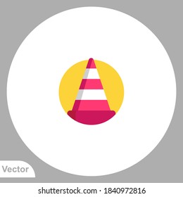 Traffic cone icon sign vector,Symbol, logo illustration for web and mobile