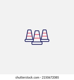 Traffic cone icon sign vector,Symbol, logo illustration for web and mobile
