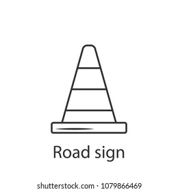 The traffic cone icon icon. Simple element illustration. The traffic cone icon symbol design from Construction collection set. Can be used in web and mobile on white background