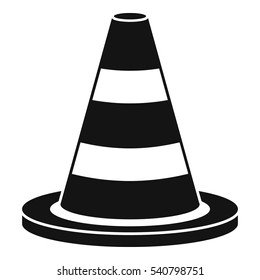 Traffic cone icon. Simple illustration of traffic cone vector icon for web