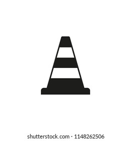 Traffic Cone Icon. Simple Vector Illustration.