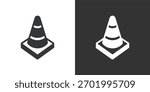 Traffic Cone icon. Solid glyph series icon