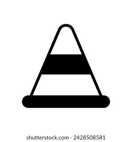 traffic cone icon symbol vector template collection
