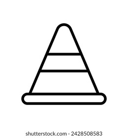 traffic cone icon symbol vector template collection
