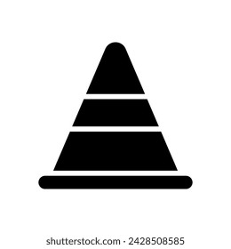 traffic cone icon symbol vector template collection