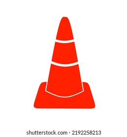 traffic cone icon with trendy design