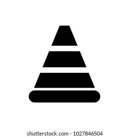 traffic cone icon vector