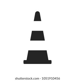 Traffic cone icon, vector