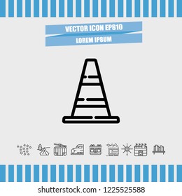 Traffic Cone icon vector