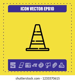 Traffic Cone icon vector