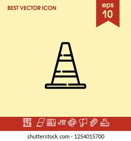 Traffic Cone icon vector