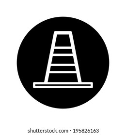 Traffic cone icon vector