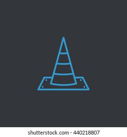 Traffic cone Icon Vector. 