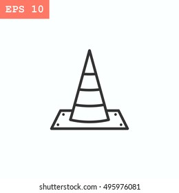 Traffic cone Icon Vector.