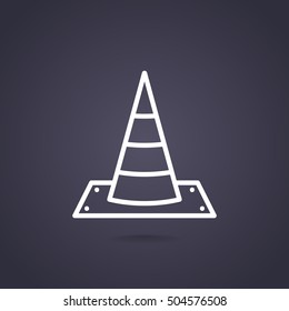 Traffic cone Icon Vector.