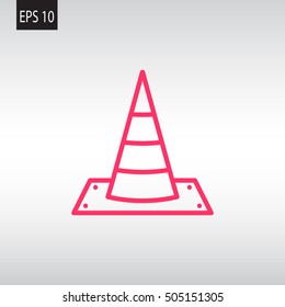Traffic cone Icon Vector.