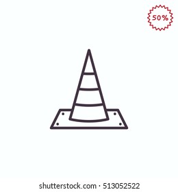 Traffic cone Icon Vector.