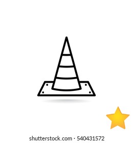 Traffic cone Icon Vector.