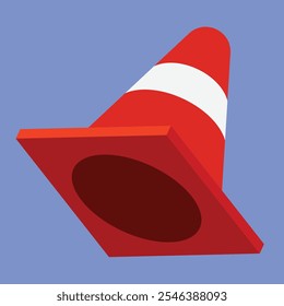 Vektorsymbol für Verkehrskegel. Verkehrskegel-Barriere-Darstellung. Bausperre