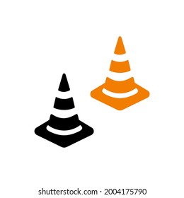 Traffic cone icon vector collection