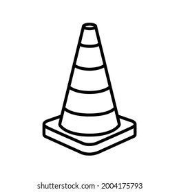Traffic cone icon vector collection
