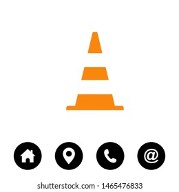 traffic cone icon vector Design