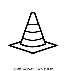 Ilustración de diseño de vectores de iconos de conos de tráfico